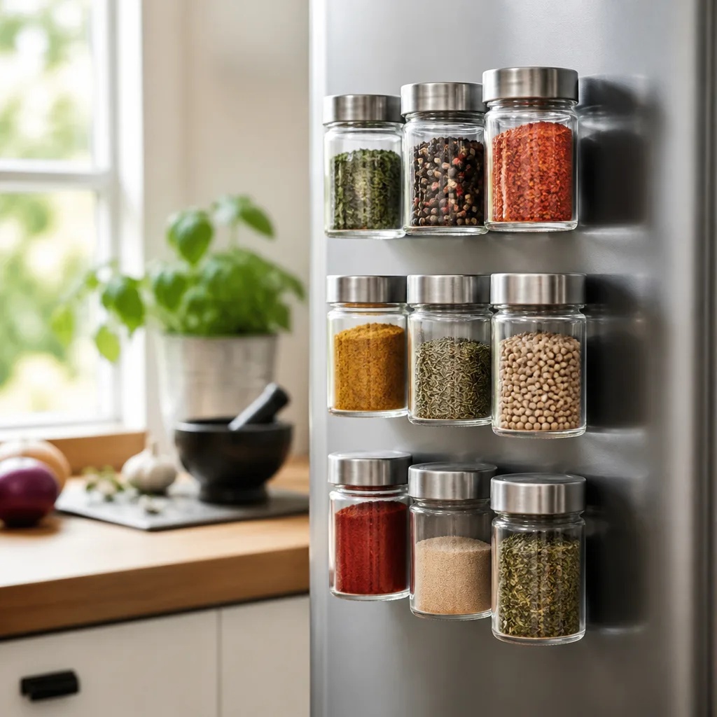 Floating spice jars