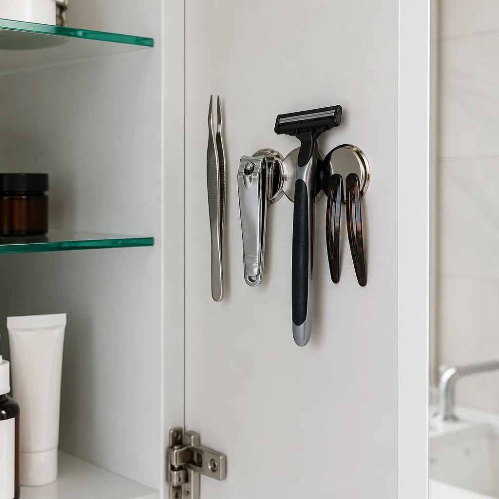 Tidy mirror cabinet