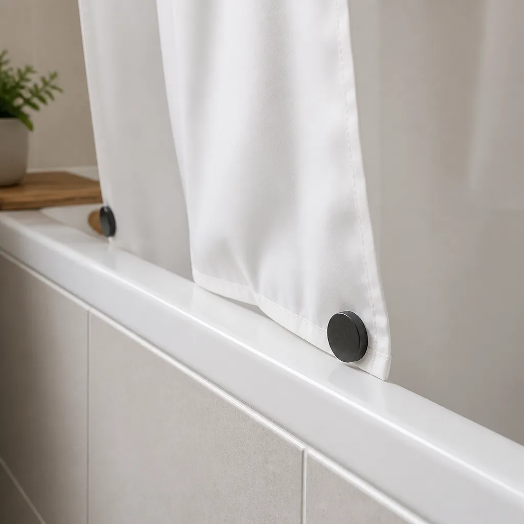 A shower curtain that stays put